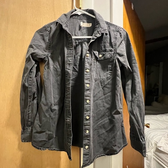 Asos denim button top gray - Picture 1 of 2